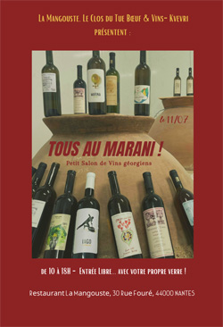 Tous au Marani ! Petit Salon de Vins Géorgiens