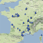 Carte de France des viticulteurs